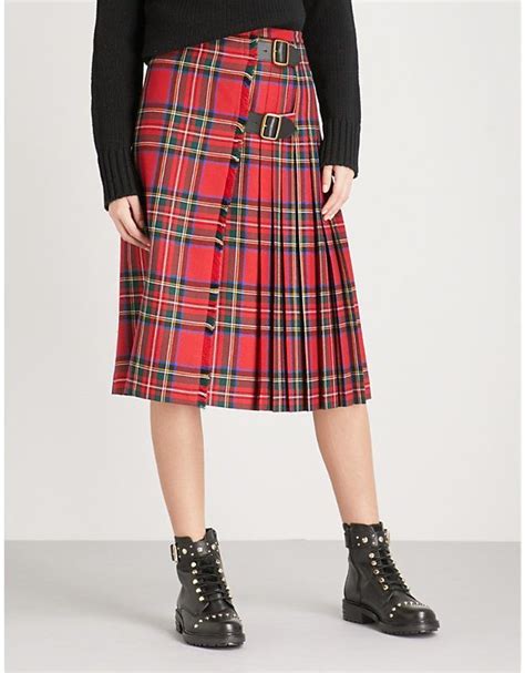 saks burberry skirt